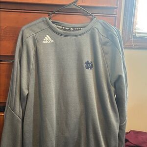 Adidas Dark Gray Sweatshirt with Embroidered Logo